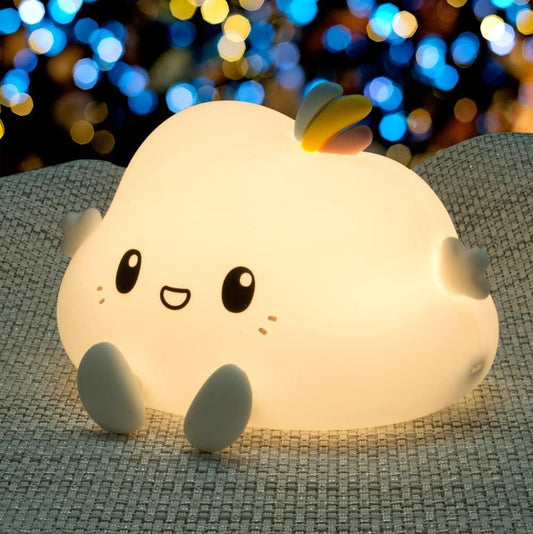 Night Lamp for Bedroom and Kids - Cute Silicone Cloud Light, Rechargeable LED, Multicolor - Birthday and Valentine Gift