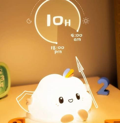 Night Lamp for Bedroom and Kids - Cute Silicone Cloud Light, Rechargeable LED, Multicolor - Birthday and Valentine Gift
