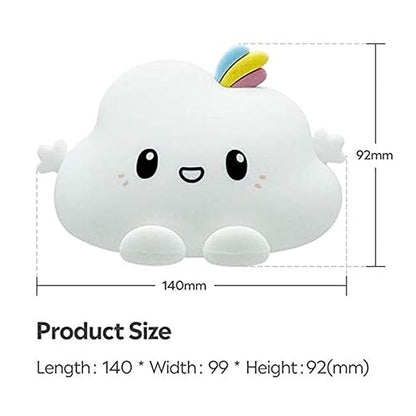 Night Lamp for Bedroom and Kids - Cute Silicone Cloud Light, Rechargeable LED, Multicolor - Birthday and Valentine Gift