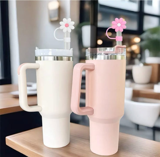 Trendlykart 1200ML Stainless Steel Tumbler with Lid and Straw, Hot and Cold with Handle, 100% Leak Proof Mug Cupholder for Travelling, Gym (40 OZ)