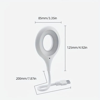Voice Control USB Light for Laptop, Sound Activated 24 LED Night Lights for Bedroom, Lightweight Small LED Reading Light Lamp with Flexible Goose Neck for Power Bank Computer
